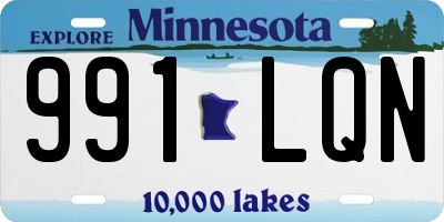 MN license plate 991LQN