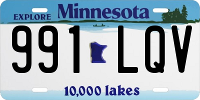 MN license plate 991LQV