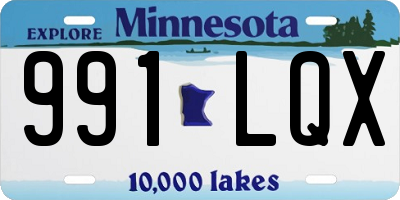 MN license plate 991LQX