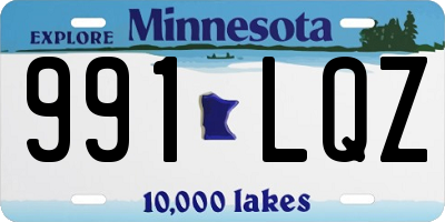 MN license plate 991LQZ