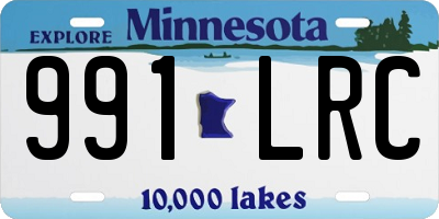 MN license plate 991LRC