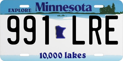 MN license plate 991LRE