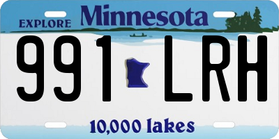 MN license plate 991LRH