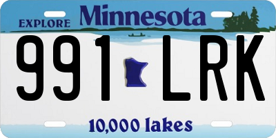 MN license plate 991LRK