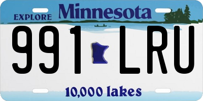 MN license plate 991LRU