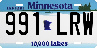 MN license plate 991LRW
