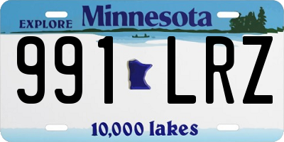 MN license plate 991LRZ