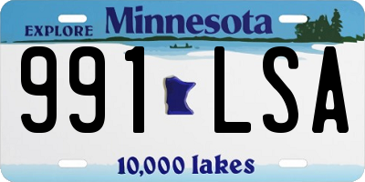 MN license plate 991LSA