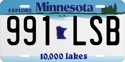 MN license plate 991LSB