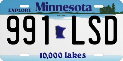 MN license plate 991LSD