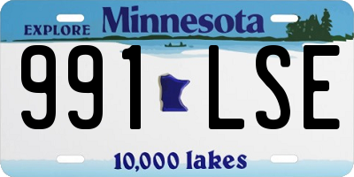 MN license plate 991LSE