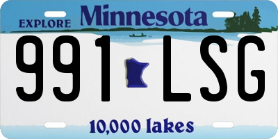 MN license plate 991LSG