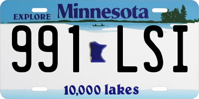 MN license plate 991LSI