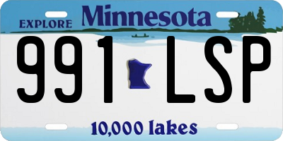 MN license plate 991LSP