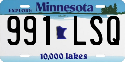 MN license plate 991LSQ