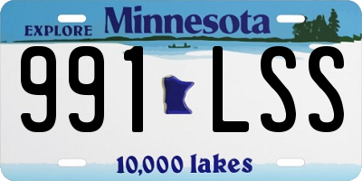 MN license plate 991LSS
