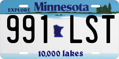 MN license plate 991LST