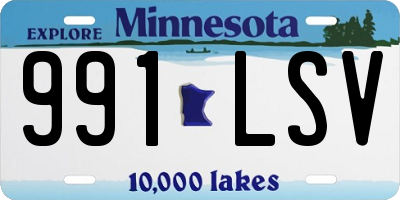 MN license plate 991LSV