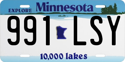 MN license plate 991LSY