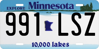 MN license plate 991LSZ