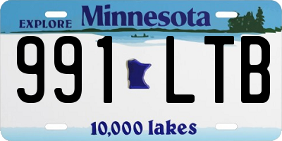 MN license plate 991LTB