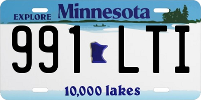 MN license plate 991LTI