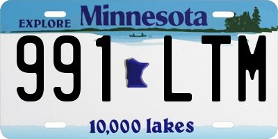 MN license plate 991LTM