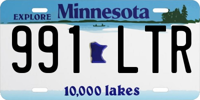MN license plate 991LTR