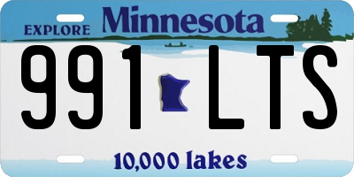 MN license plate 991LTS