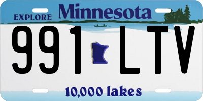 MN license plate 991LTV