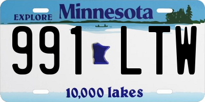 MN license plate 991LTW