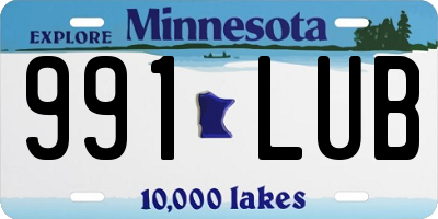 MN license plate 991LUB
