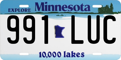 MN license plate 991LUC