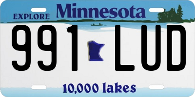 MN license plate 991LUD