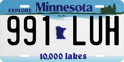 MN license plate 991LUH