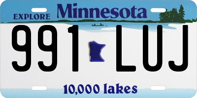 MN license plate 991LUJ