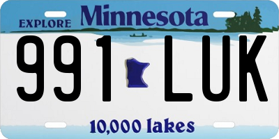 MN license plate 991LUK