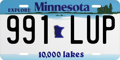 MN license plate 991LUP