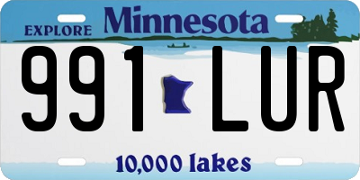 MN license plate 991LUR