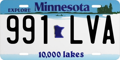 MN license plate 991LVA