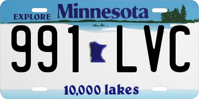 MN license plate 991LVC