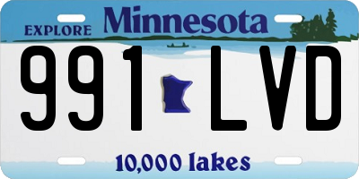 MN license plate 991LVD