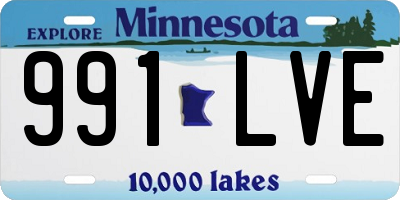 MN license plate 991LVE