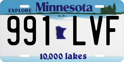 MN license plate 991LVF
