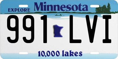 MN license plate 991LVI