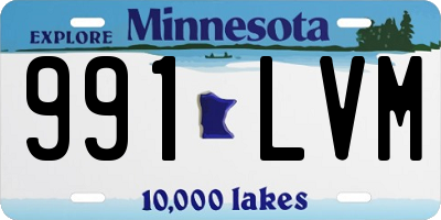 MN license plate 991LVM
