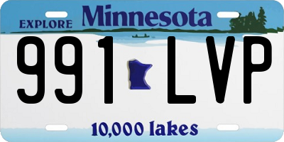 MN license plate 991LVP