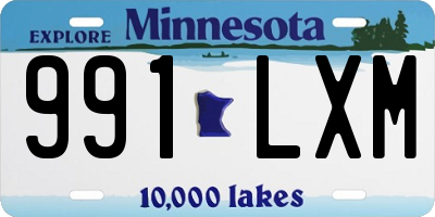 MN license plate 991LXM