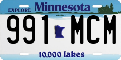 MN license plate 991MCM