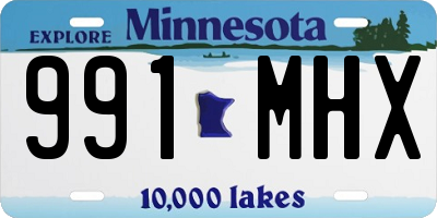 MN license plate 991MHX